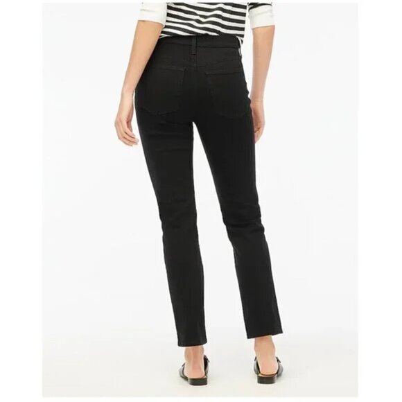 J. Crew Petite Essential Straight Jeans All Day Stretch Black Size 26P NWT - Picture 2 of 9